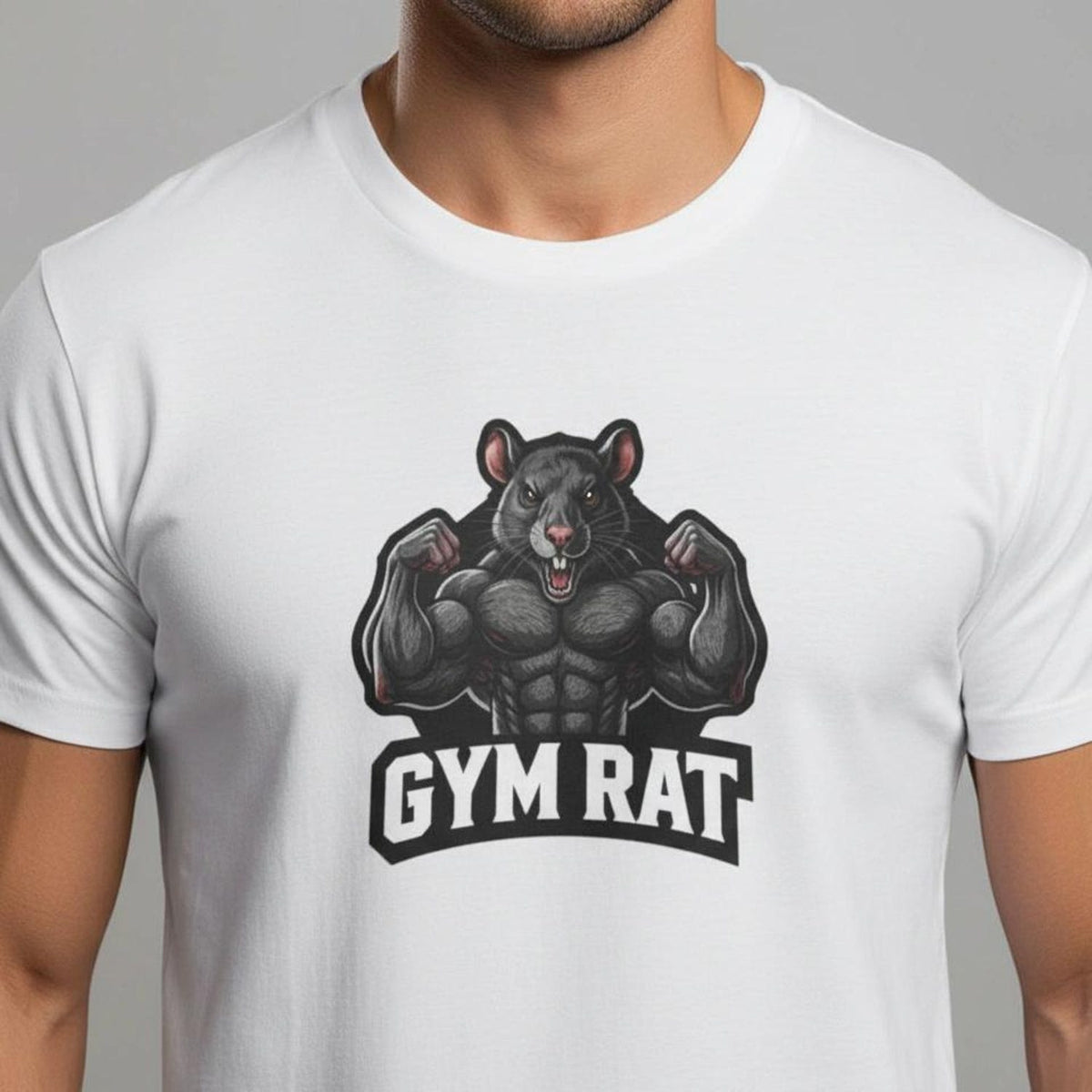 Funny Gym Rat T-Shirt: Weightlifting Fitness Tee