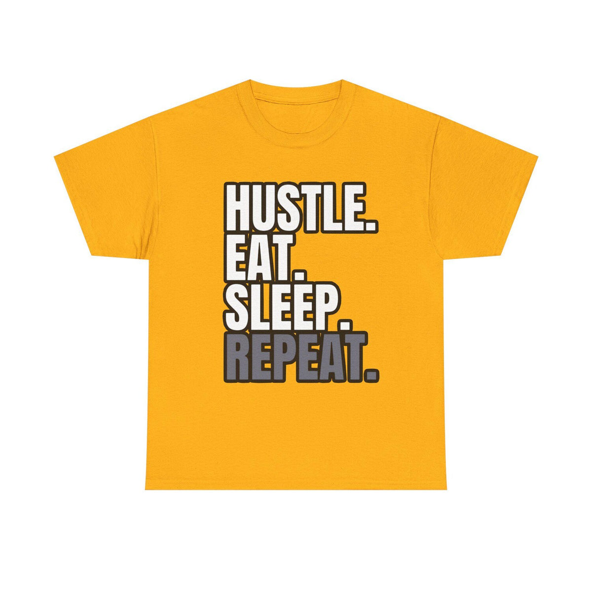 Hustle Motivation Tee | Unisex Cotton Shirt Fitness Inspirational Self-Motivation Wear Casual Everyday T-Shirt Apparel