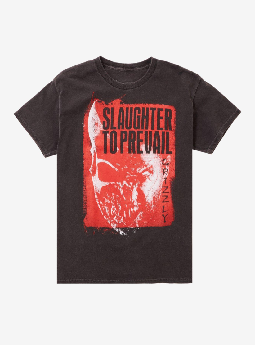 Slaughter To Prevail Grizzly Pigment-Dye T-Shirt Hot Topic Exclusive