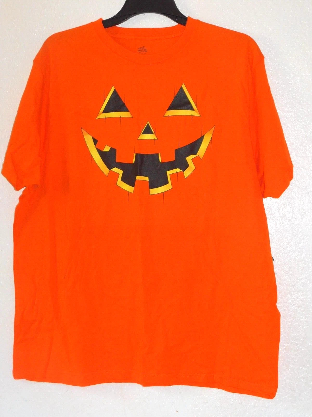 Halloween T Shirt 2xl 50 52 Mens Orange Jack O Lantern Face
