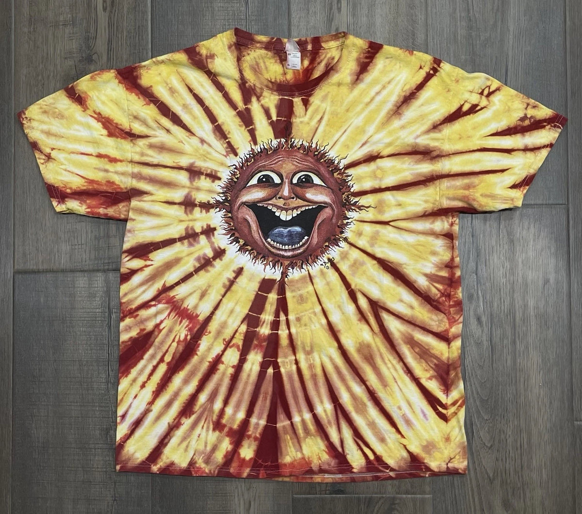 Y2K Grateful Dead Sun Mayan Calendar Tie Dye T-Shirt