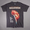 Official Halloween Movie Poster Vintage Wash Charcoal T-shirt