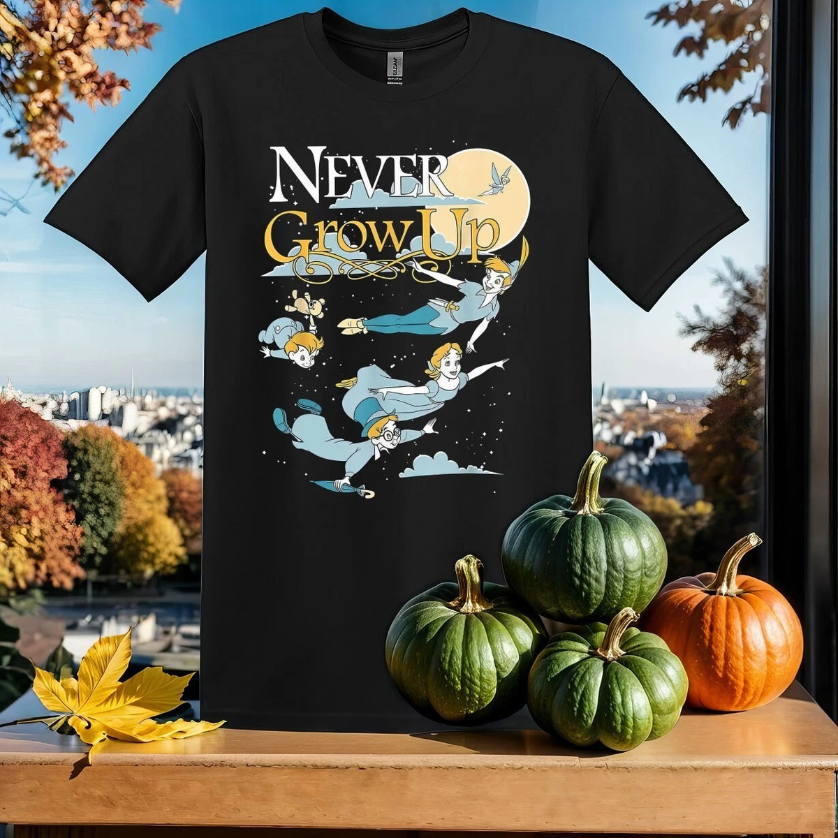 Never Grow Up Peter Pan Shirt, T-shirt T Shirt Men Women Unisex Tshirt Sy546