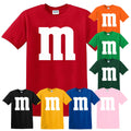 M&amp;m Tshirt Halloween Stag Do Couples Costume Funny Shirt Novelty Fancy Top
