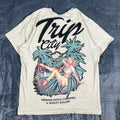 Y2K Trip City Cannabis Tan Graphic T-Shirt