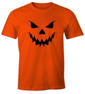 Herren T-shirt Halloween K√ºrbis Jack O Lantern Orange Fun-shirt Moonworks¬Æ