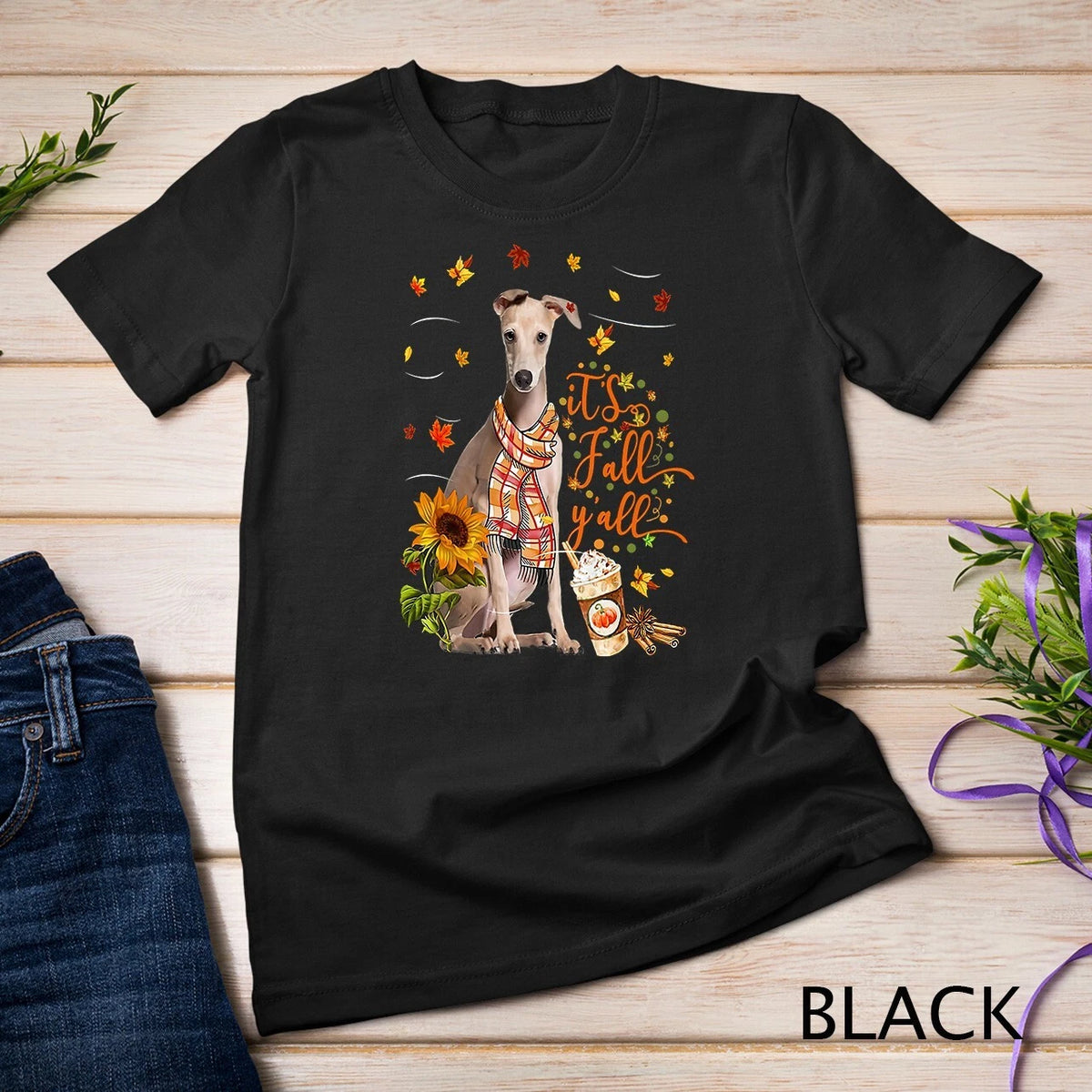 It's Fall Y'all Italian Greyhound Dog Thanksgiving Halloween Unisex T-shirt