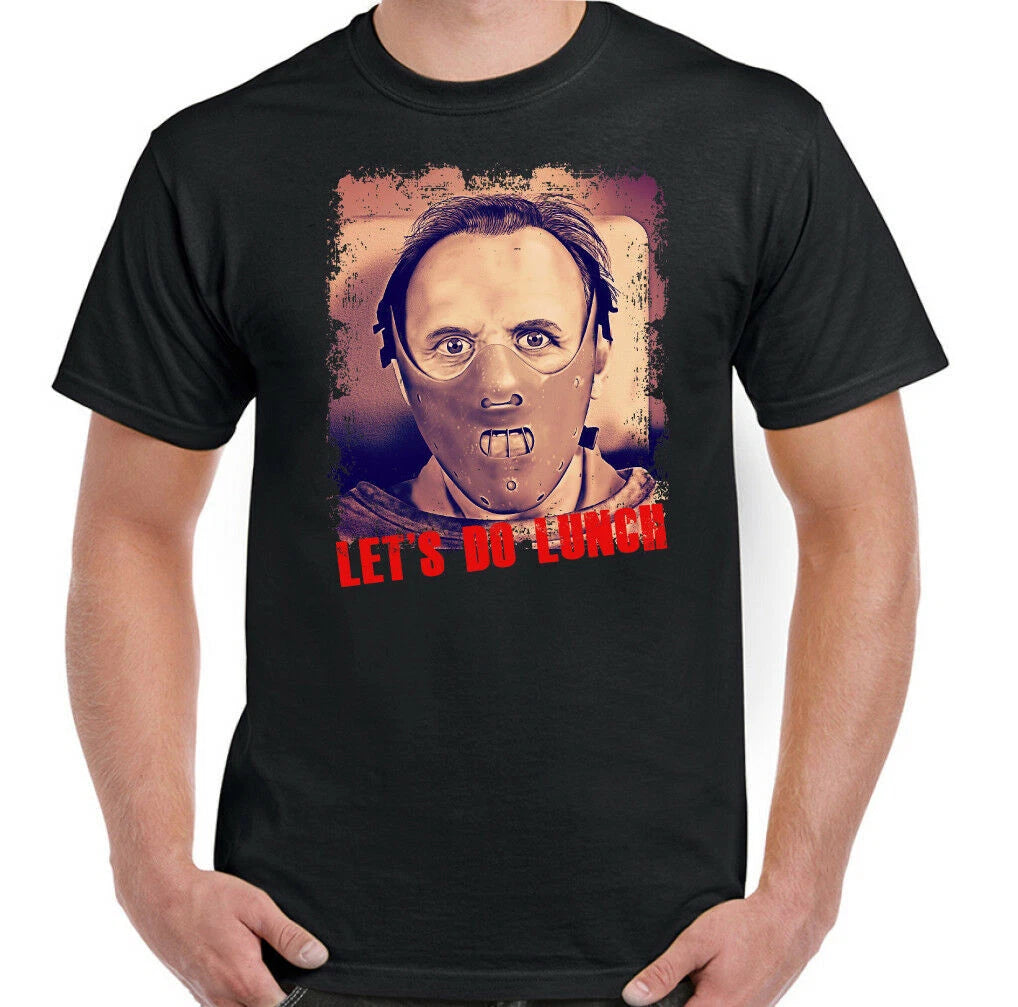 Hannibal Lecter T-shirt Silence Of The Lambs Let's Do Lunch Mens Funny Halloween