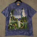 Vintage The Mountain Tie Dye Lighthouse Garden Y2K T-Shirt