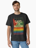 Gays For Palestine Queer Solidarity And Pride Flag Art Classic T Shirt T Shirt Gift Ready