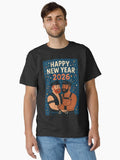 2026 New Year Card with Leather Gay Couple Celebration Classic T-Shirt | Premium Unisex T-Shirt, Trending Graphic Tee