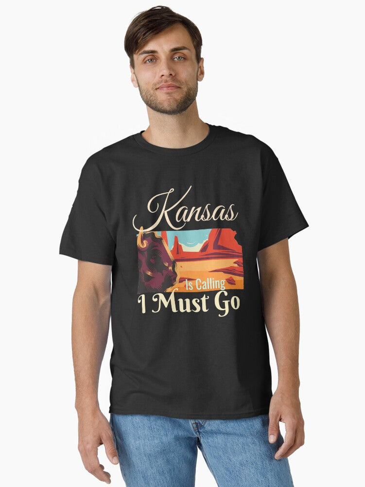 Kansas is Calling I Must Go Design Classic T-Shirt