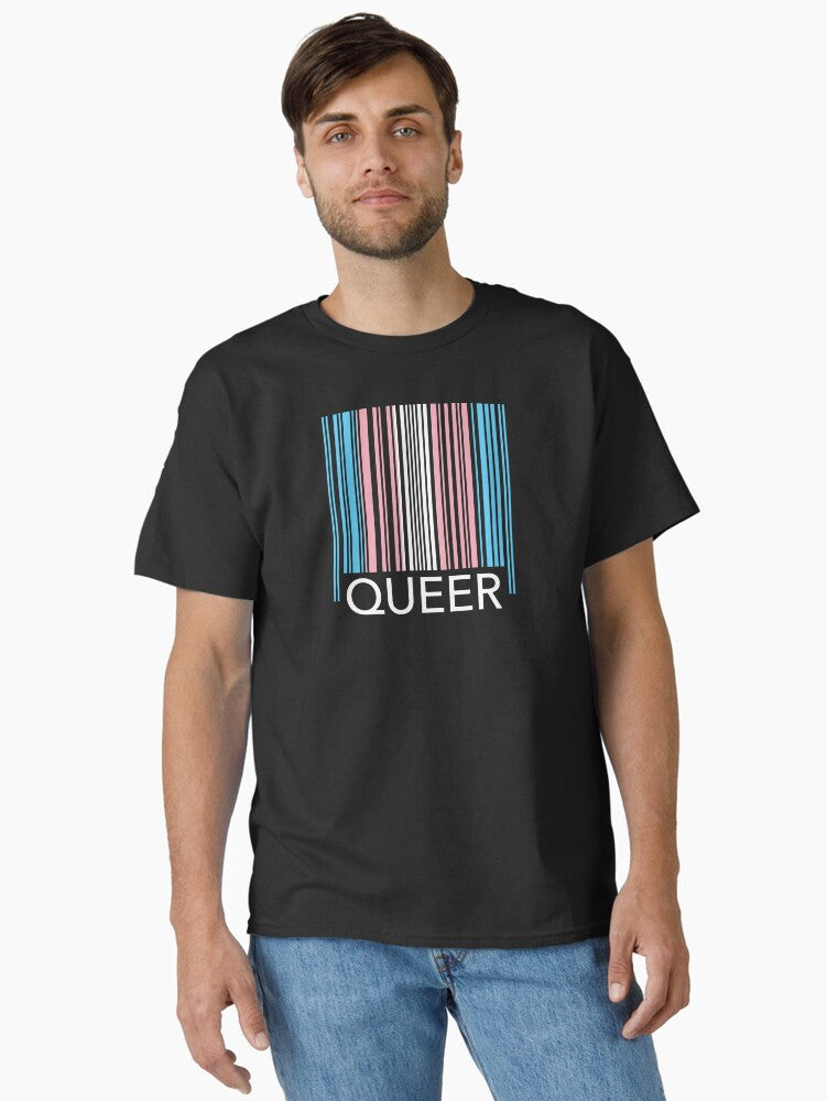 Queer Trans Barcode Classic T Shirt T Shirt Premium Print