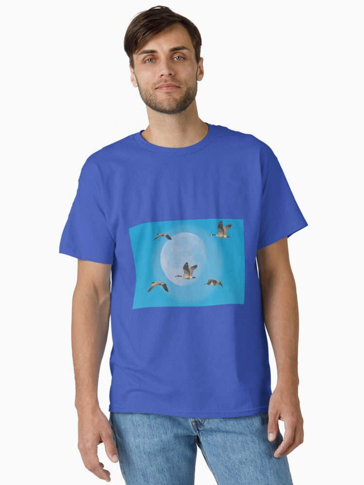 Geese Over Moon T-Shirt