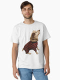 Dog in Rob Roy Tartan Pajamas Classic T-Shirt | Premium Unisex T-Shirt, Trending Graphic Tee