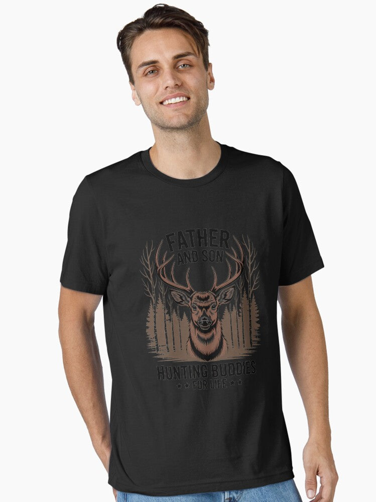 Father and Son Hunting Buddies for Life Hunter Husband Dad T-Shirt