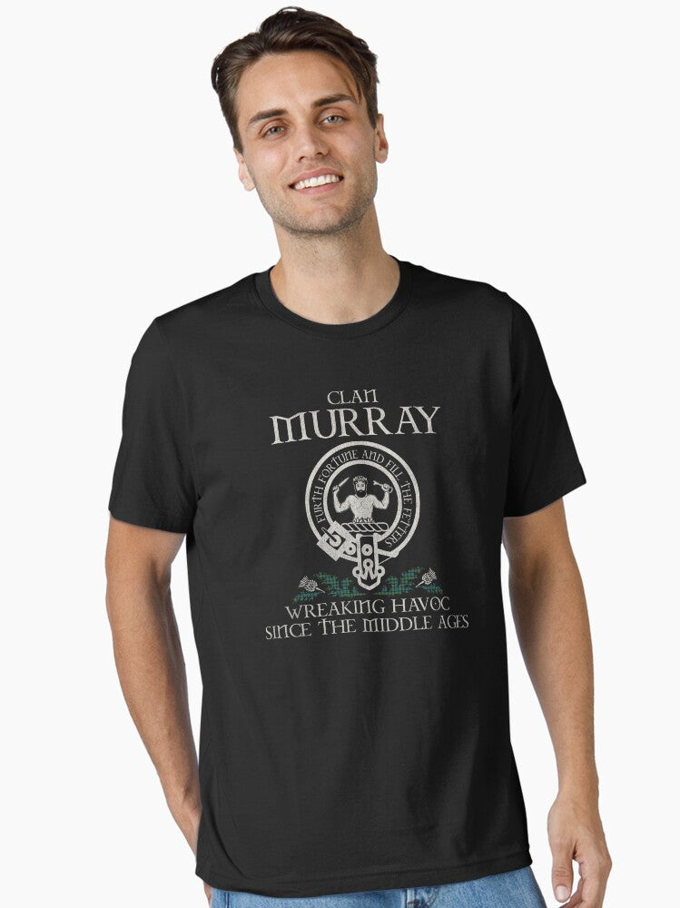 Clan Murray crest Scottish surname tartan Thistle vintage Essential T-Shirt | Premium Unisex T-Shirt, Trending Graphic Tee