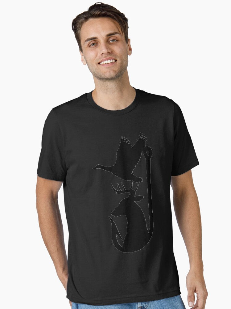 Cat-fish-fisherman-deer-hunting-fish-hook-fisherman-fisher T-Shirt