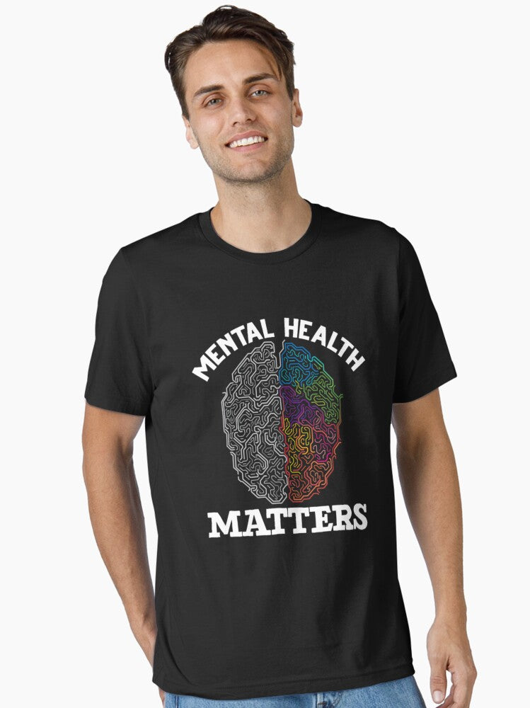 Mental Health Awareness Colorful Brain T-Shirt
