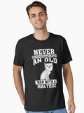 Never Underestimate an Old Man With Maltese T-Shirt