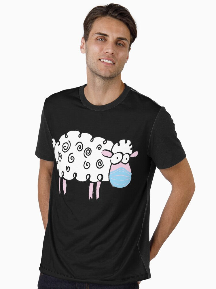 Masked sheep Mask, cute sheep wearing mask Graphic T-Shirt