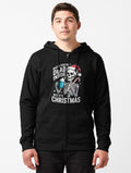 Retro Christmas But Vintgae Classic When Dead Funny Its You Are Inside Zipped Hoodie