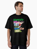 Minnesota is Calling I Must Go Design Oversized T-Shirt