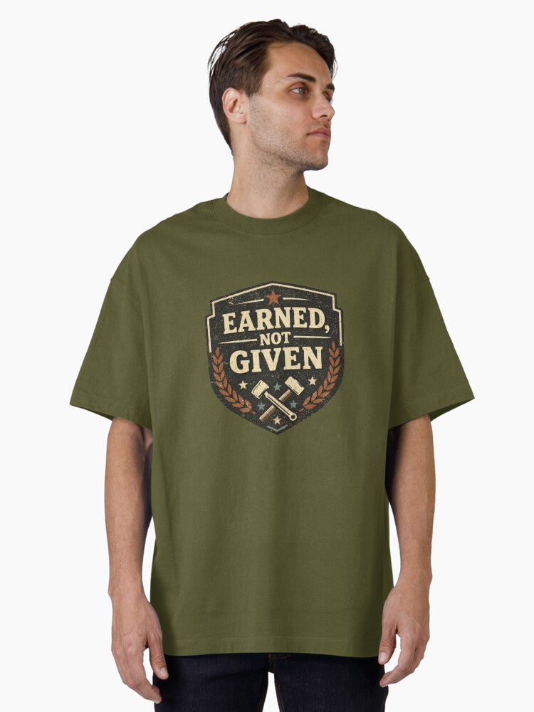 Earned, Not Given – Vintage Americana Hard Work Badge