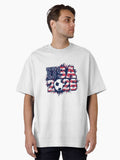 USA 2026 Soccer Bold Vintage Retro Font Oversized T-Shirt