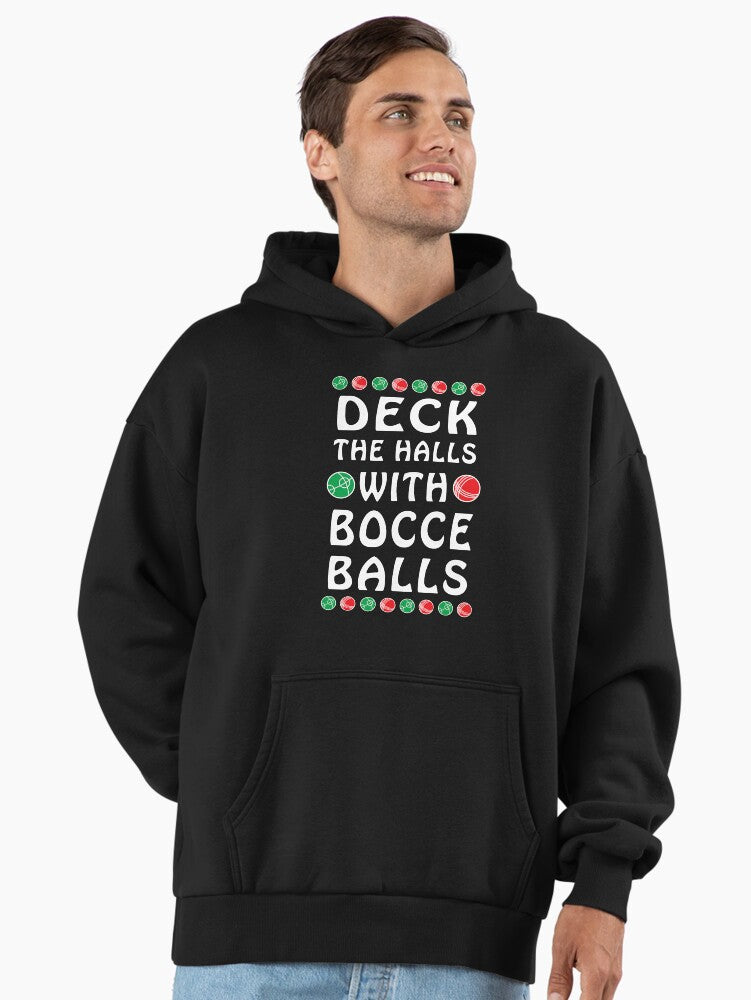 Funny Bocce Balls Italian Christmas Premium Oversized Hoodie