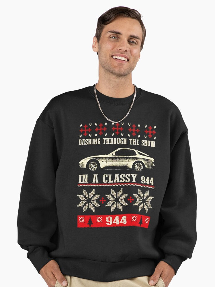 The snow in classic car 944 funny Christmas gift 2019 T shirt Premium Oversized Sweatshirt