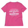 Be A Warning Women S V Neck Tee V Neck T Shirt Premium Print