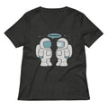 Space Sneeze Women S V Neck Tee V Neck T Shirt Clean Design
