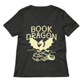 Book Dragon Thriving In My Hoard Women S V Neck Tee V Neck T Shirt Gift Ready
