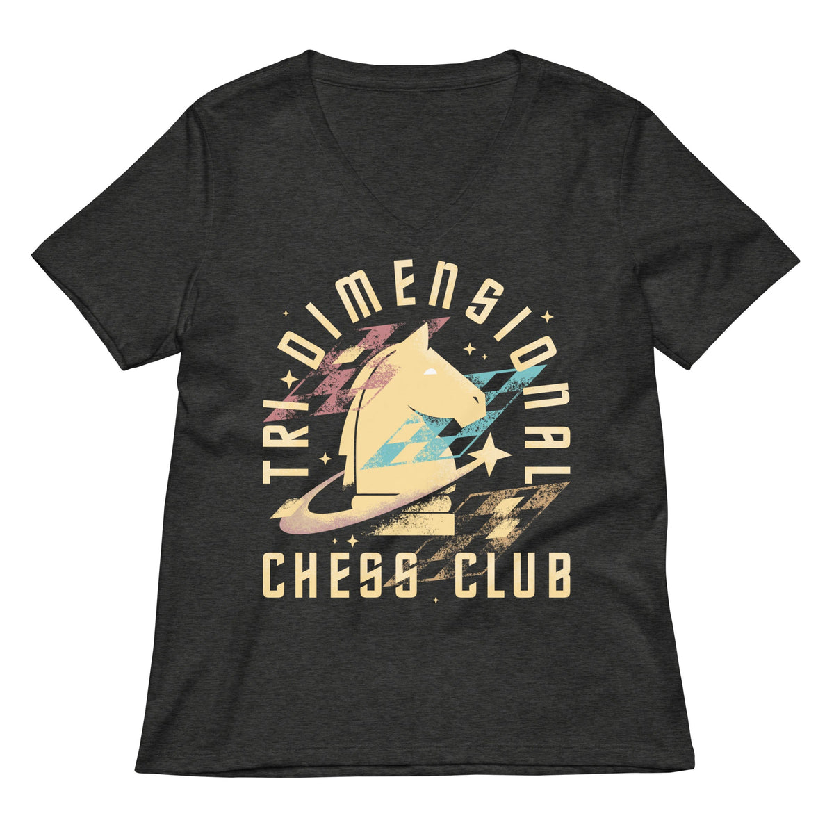 Tri Dimensional Chess Club Women S V Neck Tee V Neck T Shirt Gift Ready