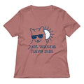 Just Wanna Have Sun Women S V Neck Tee V Neck T Shirt Minimal Style