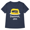 Dammit Jim Women S V Neck Tee V Neck T Shirt Premium Print
