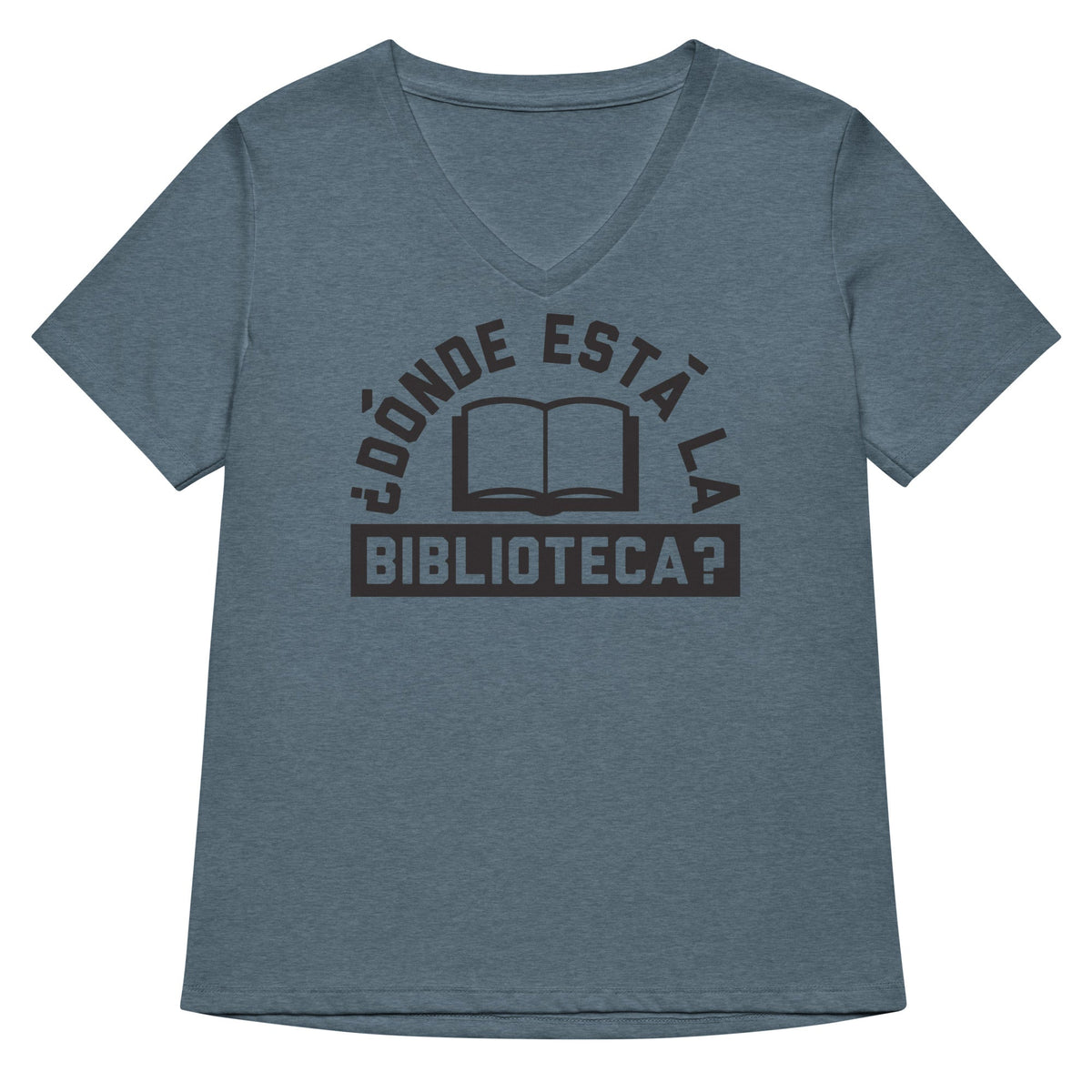 Donde Esta La Biblioteca Women S V Neck Tee V Neck T Shirt Clean Design