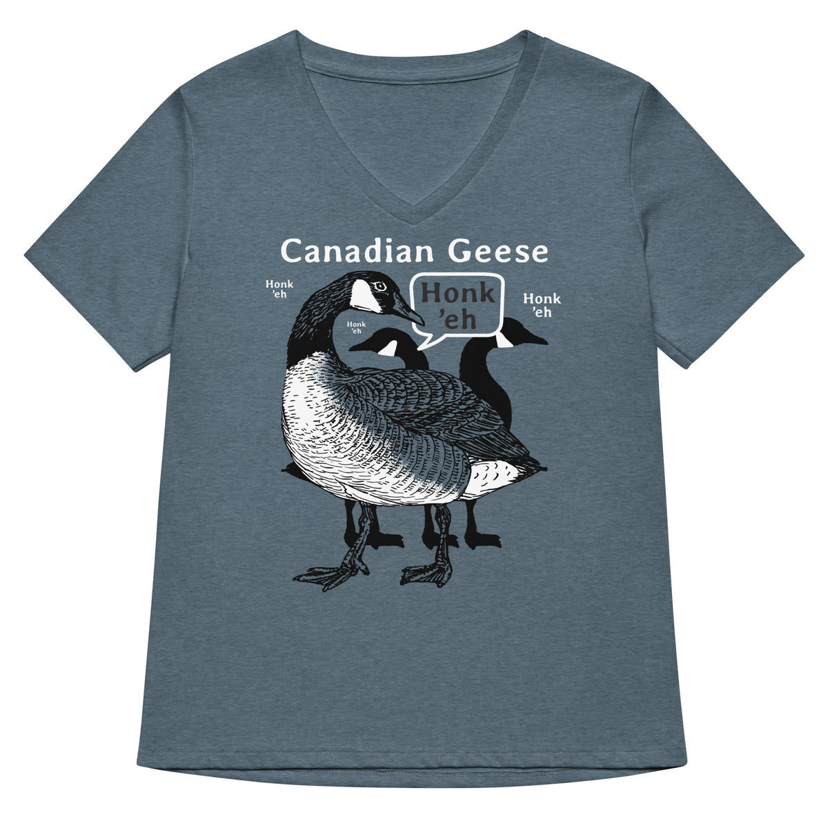Canadian Geese Women S V Neck Tee V Neck T Shirt Gift Ready