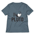 I Heart Pluto Women S V Neck Tee V Neck T Shirt Clean Design