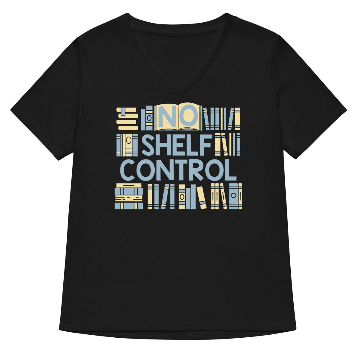 No Shelf Control Women S V Neck Tee V Neck T Shirt US Trend