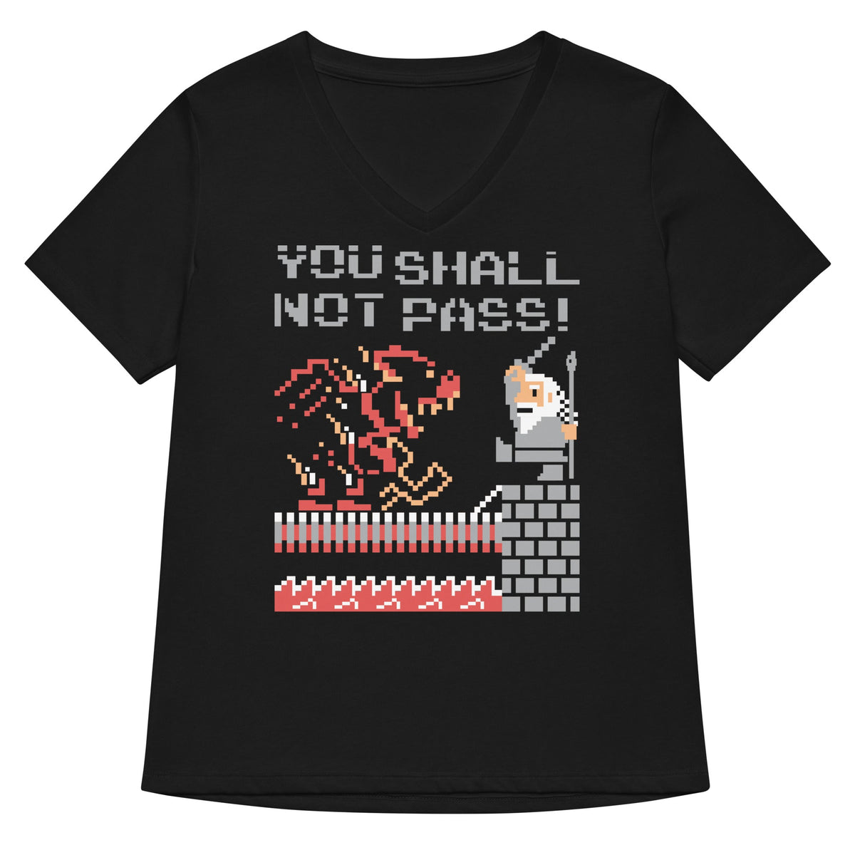 You Shall Not Pass Women S V Neck Tee V Neck T Shirt Clean Design