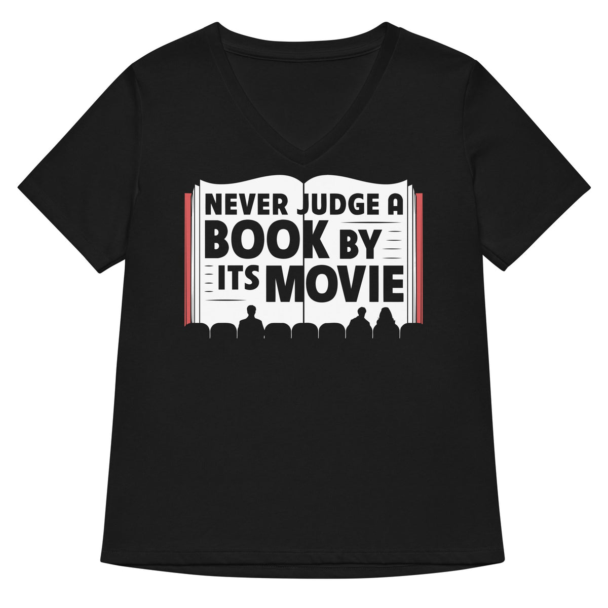 Never Judge A Book By Its Movie Women S V Neck Tee V Neck T Shirt Gift Ready