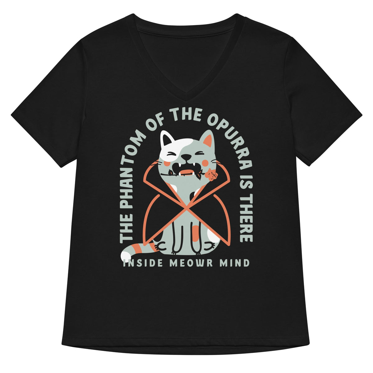 The Phantom Of Opurra Women S V Neck Tee V Neck T Shirt US Trend