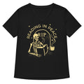 Reading In Peace Women S V Neck Tee V Neck T Shirt Clean Design