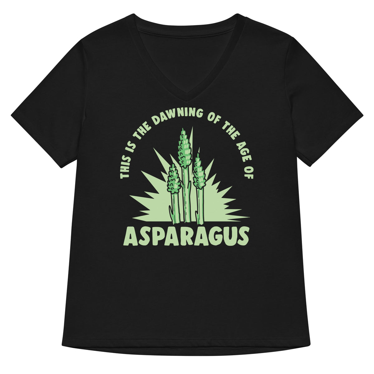 Age Of Asparagus Women S V Neck Tee V Neck T Shirt Minimal Style