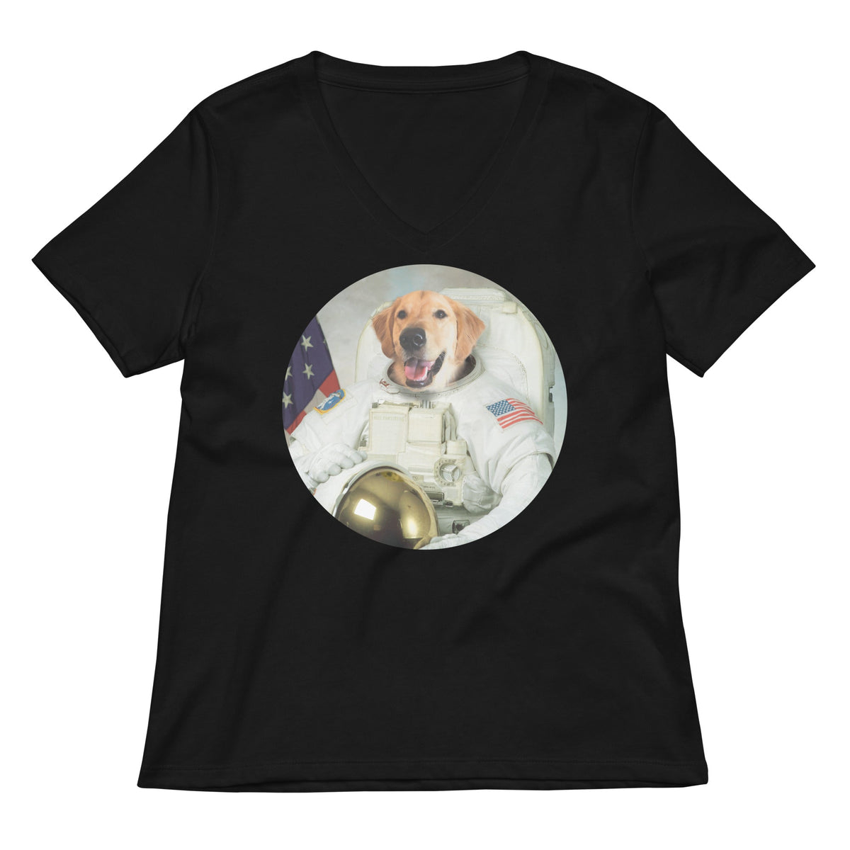 Astrodog Women S V Neck Tee V Neck T Shirt Everyday Wear