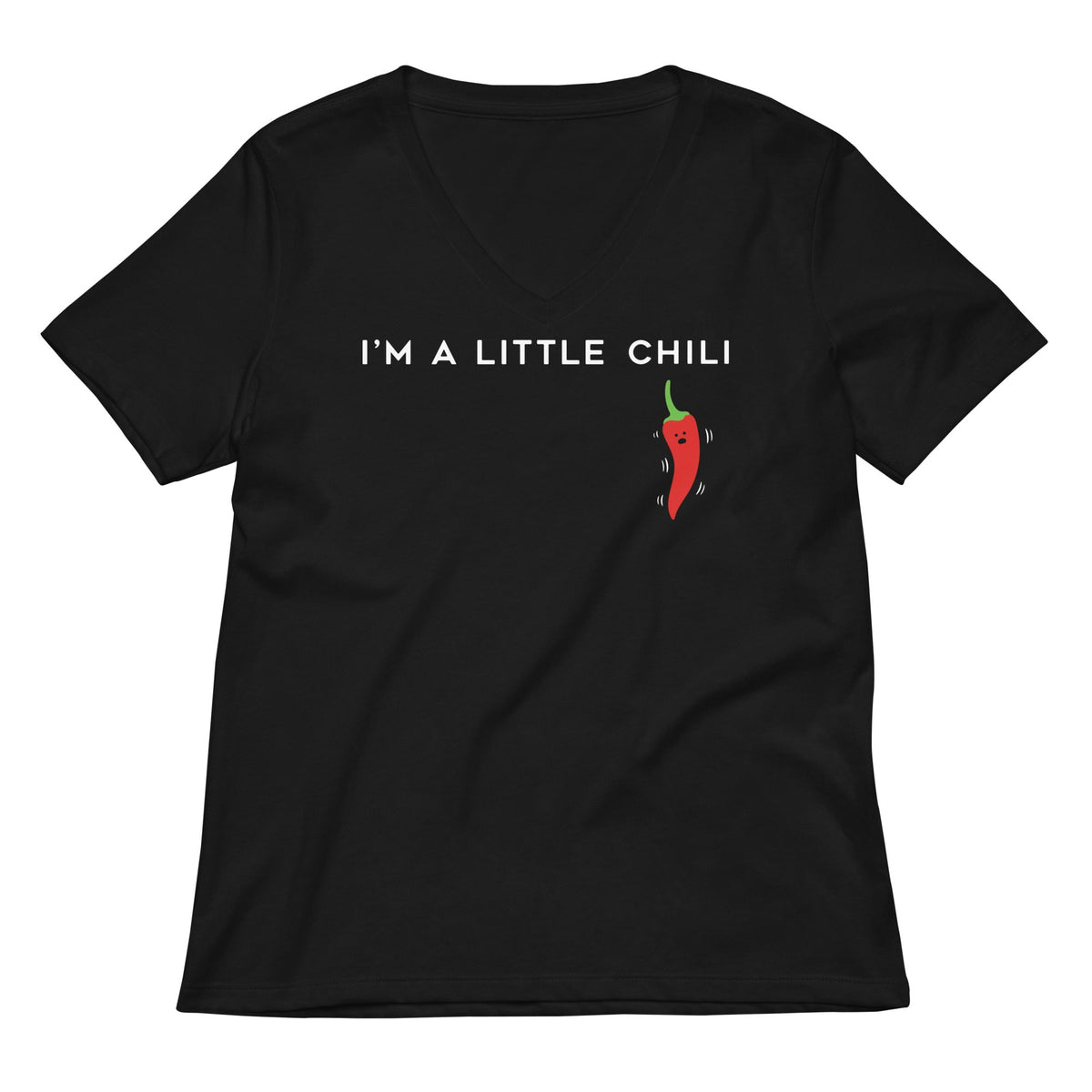 I M A Little Chili Women S V Neck Tee V Neck T Shirt US Trend