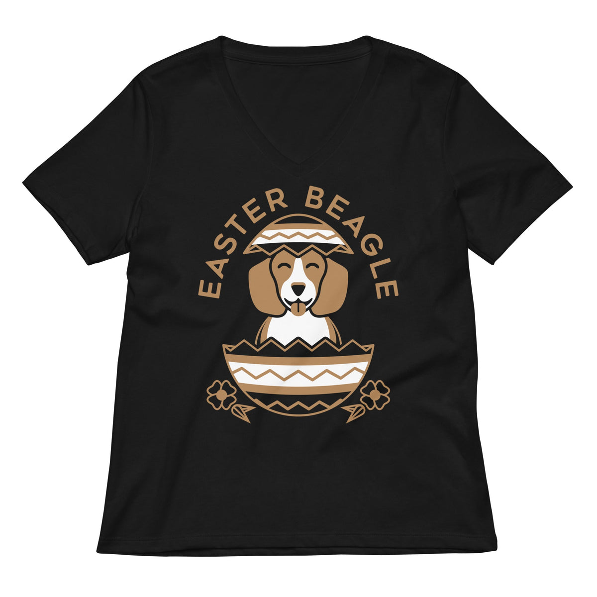 Easter Beagle Women S V Neck Tee V Neck T Shirt US Trend