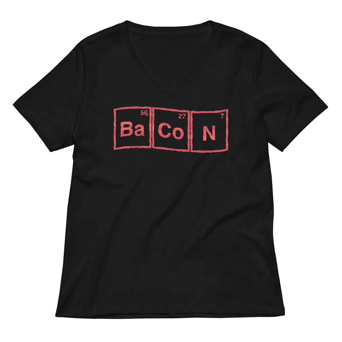 Bacon Compound Women S V Neck Tee V Neck T Shirt Premium Print